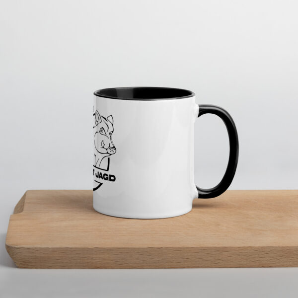 Klassische Tasse mit Logo in Schwarz – Bild 3